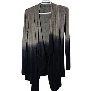 Barefoot Dreams Cozy Chic Lite Knit Women Sz S/M Ombre Asymmetrical Cardigan